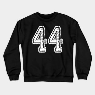 Number 44 Grungy in white Crewneck Sweatshirt